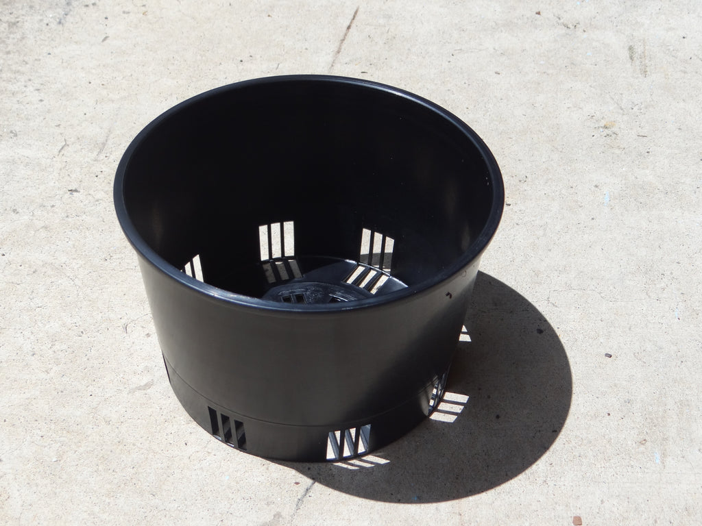 Squat orchid port pot 175mm Kingfisher Orchid Nursery